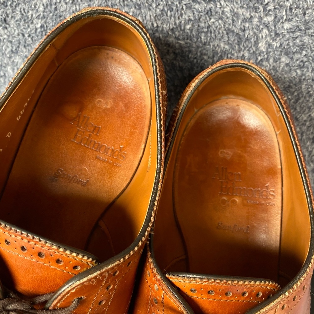 ALLEN EDMONDS Sanford Cap Toe Oxford Lace-up Dress Shoes - Picture 12 of 15